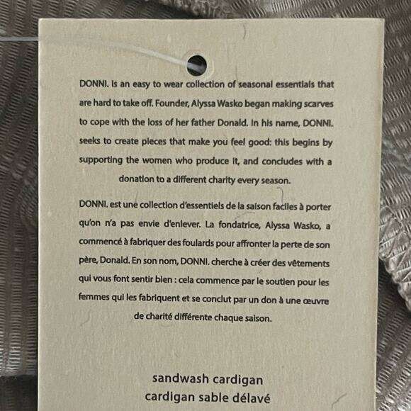 New Donni Ribbed Sandwash Open Front Cardigan - Picture 7 of 9